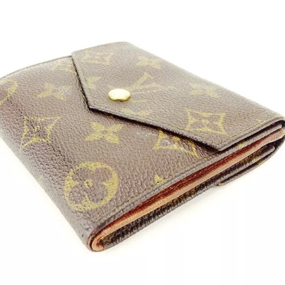 Louis Vuitton W Hook Wallet Monogram Beige Monogram Canvas Authentic USED T10339 - Picture 5 of 8
